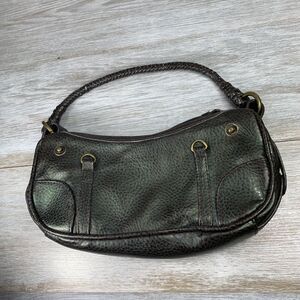 Rowdy Handbag Hobo Shoulder Black Pebbled Leather Sustainably Sourced